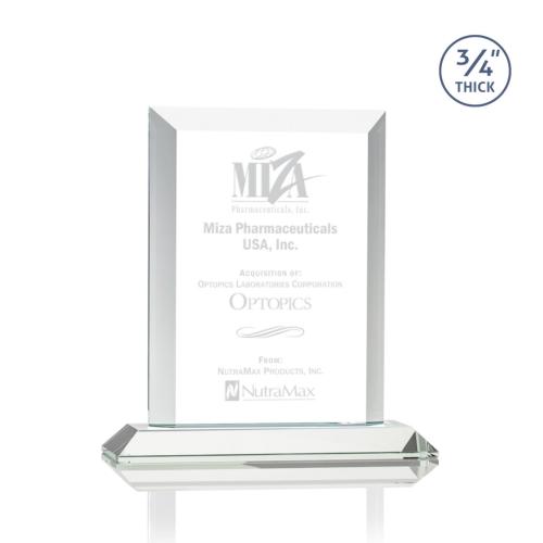 Awards and Trophies - Harrington Clear Rectangle Crystal Award