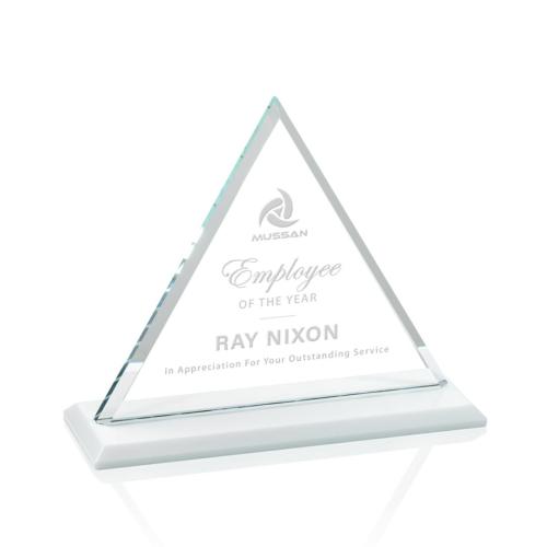 Awards and Trophies - Dresden White Pyramid Crystal Award