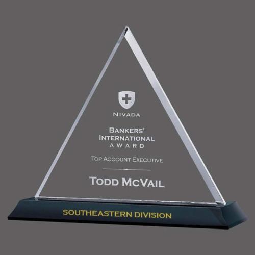 Awards and Trophies - Dresden Black on Bartlett Pyramid Crystal Award
