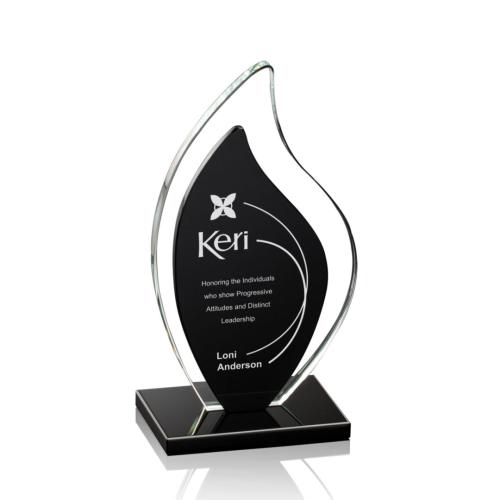 Awards and Trophies - Flamingo Black Flame Crystal Award