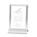 Rainsworth Jade/Silver (Vertical) Rectangle Glass Award