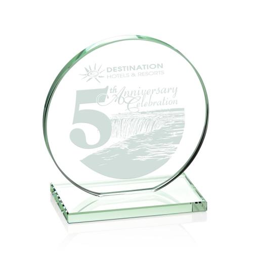Awards and Trophies - Victoria Jade Circle Glass Award