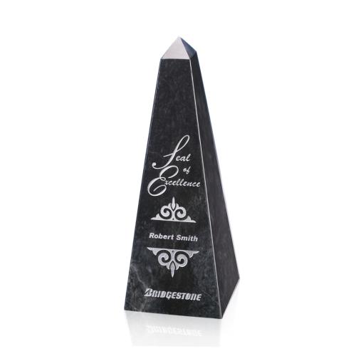 Awards and Trophies - Marble Black Obelisk Stone Award