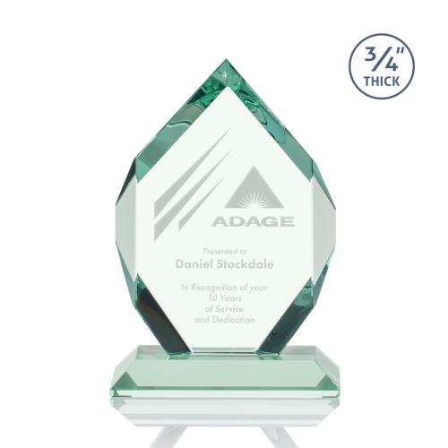 Awards and Trophies - Royal Diamond Jade Polygon Glass Award