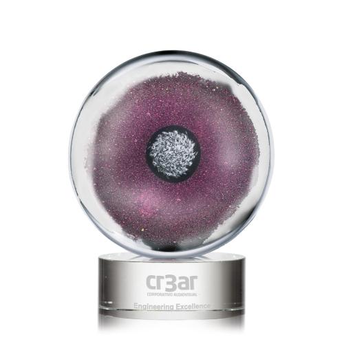 Awards and Trophies - Crystal Awards - Glass Awards - Art Glass Awards - Reflex Clear Circle Glass Award