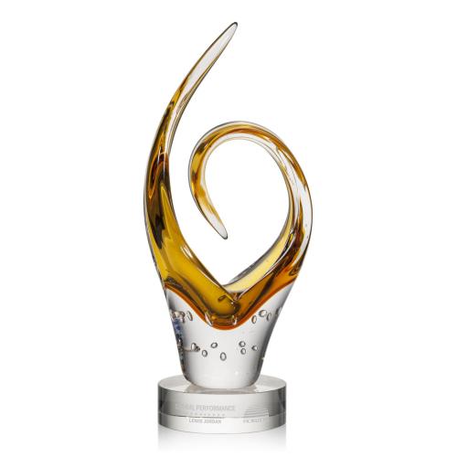 Awards and Trophies - Crystal Awards - Glass Awards - Art Glass Awards - Orillia Unique Glass Award