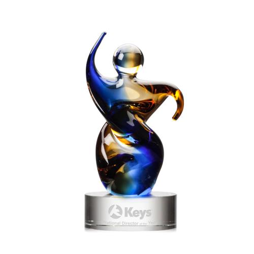 Awards and Trophies - Crystal Awards - Glass Awards - Art Glass Awards - Genesis Clear Glass Award