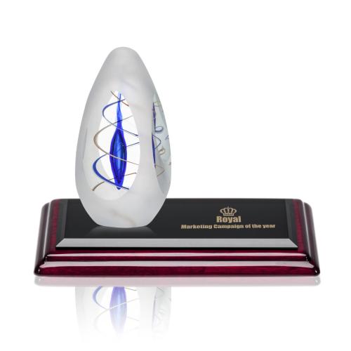 Awards and Trophies - Crystal Awards - Glass Awards - Art Glass Awards - Sagittarius Tear Drop on Albion™ Base Glass Award