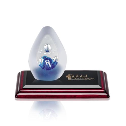 Awards and Trophies - Crystal Awards - Glass Awards - Art Glass Awards - Galaxy Tear Drop on Albion™ Glass Award
