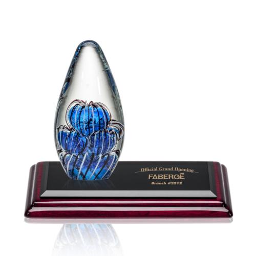 Awards and Trophies - Crystal Awards - Glass Awards - Art Glass Awards - Contempo Tear Drop on Albion™ Base Glass Award
