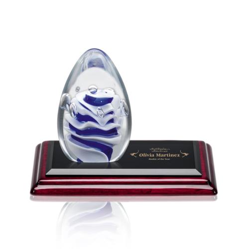 Awards and Trophies - Crystal Awards - Glass Awards - Art Glass Awards - Astral Tear Drop on Albion™ Base Glass Award
