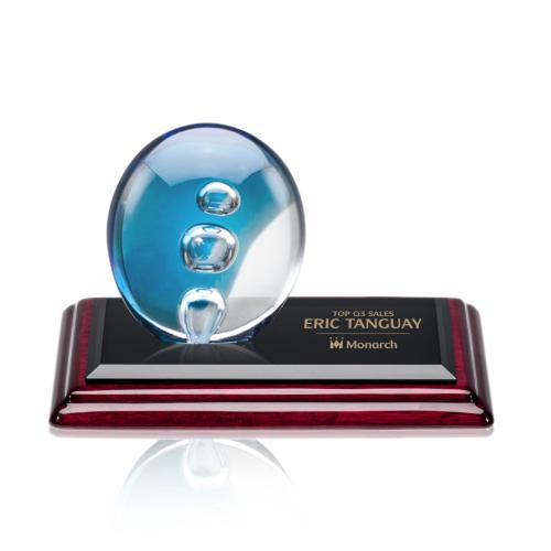 Awards and Trophies - Crystal Awards - Glass Awards - Art Glass Awards - Zoltan Circle on Albion™ Base Glass Award