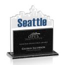 Skyline Seattle  Unique Crystal Award