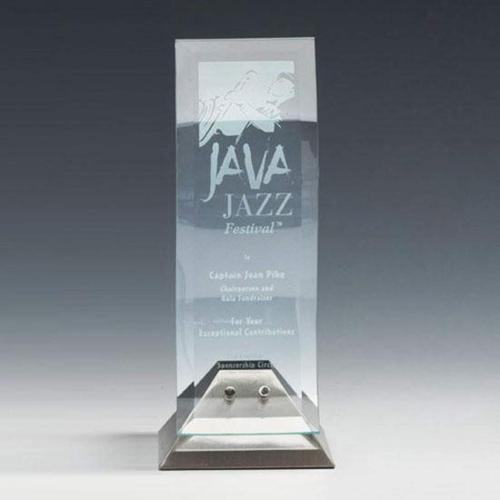 Awards and Trophies - Olympia Rectangle Glass Award