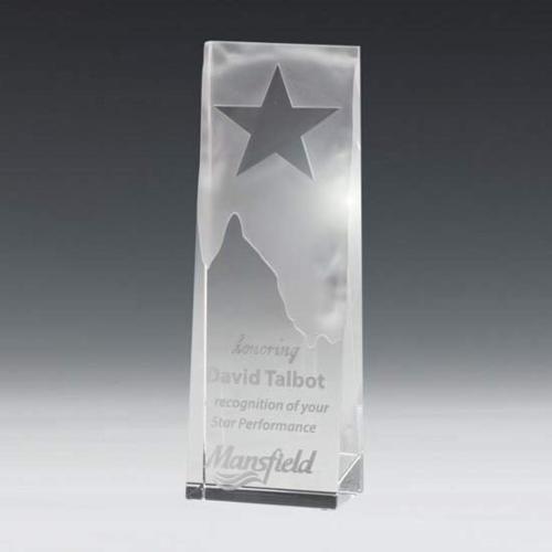 Awards and Trophies - Star Obelisk Star Crystal Award