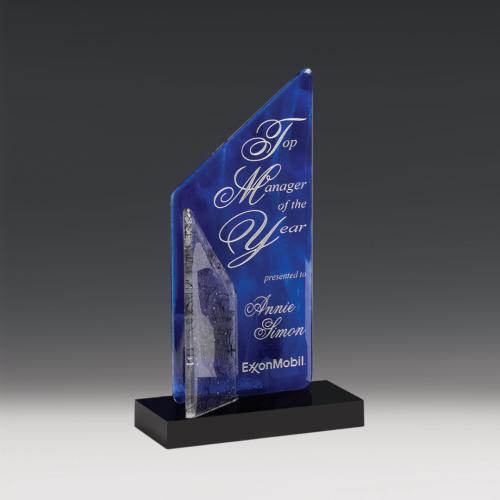 Awards and Trophies - Crystal Awards - Glass Awards - Art Glass Awards - Sail Unique Glass Award