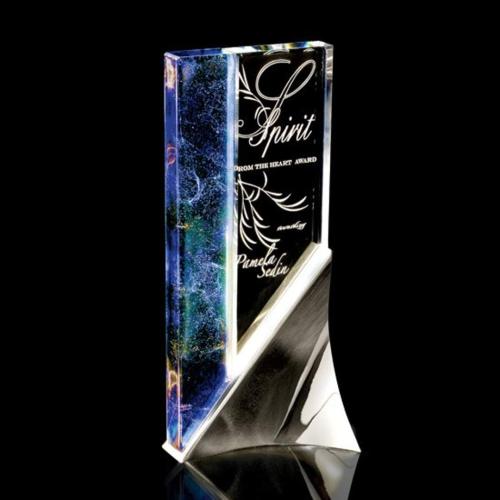 Awards and Trophies - Crystal Awards - Glass Awards - Art Glass Awards - Baja Rectangle Glass Award