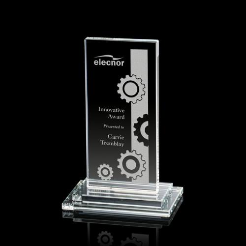 Awards and Trophies - Santorini Clear Rectangle Crystal Award