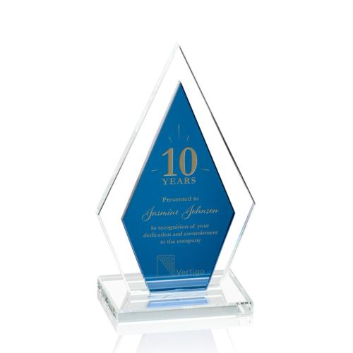 Awards and Trophies - Zarita Blue Diamond Crystal Award