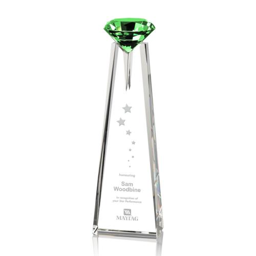 Awards and Trophies - Alicia Gemstone Emerald Crystal Award