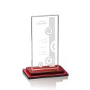 Santorini Red Rectangle Crystal Award
