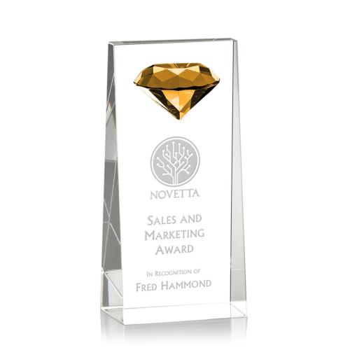 Awards and Trophies - Balmoral Gemstone Amber Towers Crystal Award