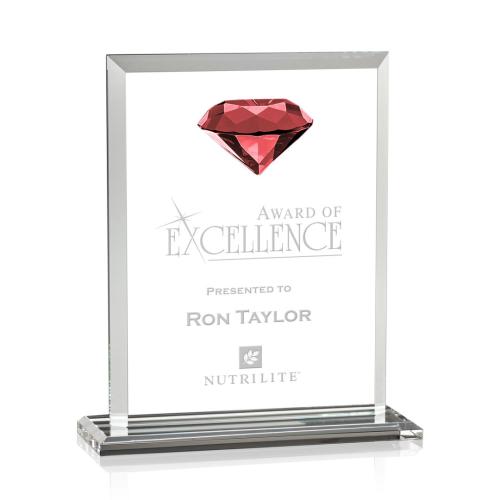 Awards and Trophies - Sanford Gemstone Ruby Crystal Award