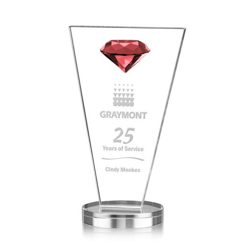 Awards and Trophies - Jervis Gemstone Ruby Crystal Award