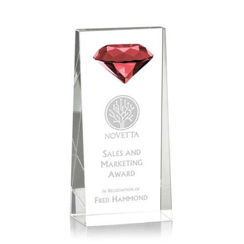 Awards and Trophies - Balmoral Gemstone Ruby Towers Crystal Award