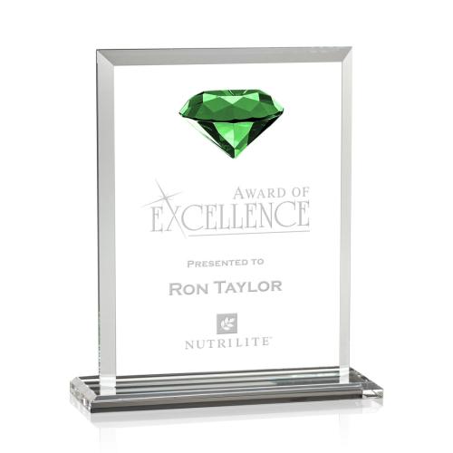 Awards and Trophies - Sanford Gemstone Emerald Crystal Award