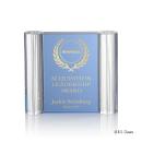 Opus Light Blue Rectangle Crystal Award