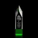 Coventry 3D Green  Obelisk Crystal Award