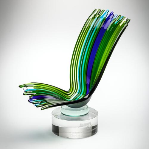 Awards and Trophies - Crystal Awards - Glass Awards - Art Glass Awards - Prometheus Unique Glass Award