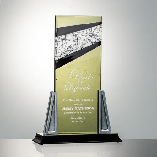 Awards and Trophies - Crystal Awards - Glass Awards - Art Glass Awards - Lintel Rectangle Glass Award