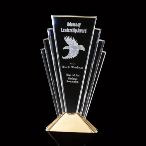 Awards and Trophies - Valiant Gold Towers Crystal Award