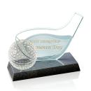 Golf Driver & Ball Globe Glass Award