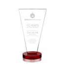Burney Red Unique Crystal Award