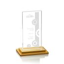 Santorini Amber Rectangle Crystal Award