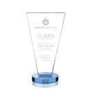 Burney Sky Blue Unique Crystal Award