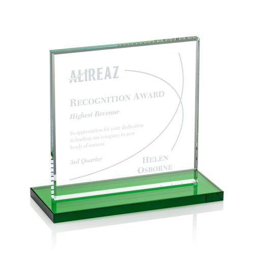 Awards and Trophies - Sahara Green Crystal Award
