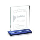 Emperor Blue Rectangle Crystal Award