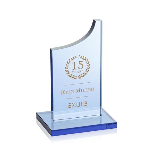 Awards and Trophies - Berrattini Sky Blue Peaks Crystal Award