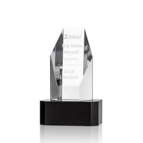 Awards and Trophies - Ashford Towers on Black Base Crystal Award
