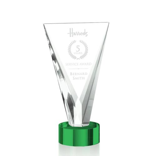 Awards and Trophies - Mustico Green Unique Crystal Award
