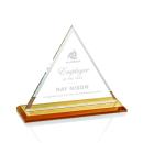 Dresden Amber Pyramid Crystal Award