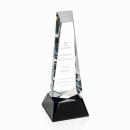 Rustern Black on Base Obelisk Crystal Award