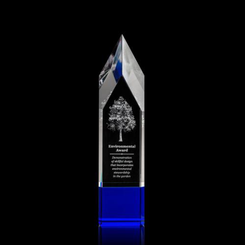 Awards and Trophies - Coventry 3D Blue Obelisk Crystal Award