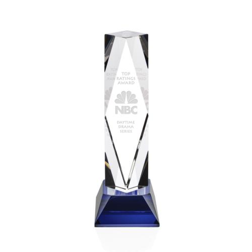 Awards and Trophies - President Blue on Base Crystal Award