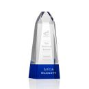 Radiant Blue Obelisk Crystal Award