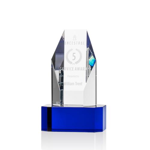 Awards and Trophies - Ashford Towers on Blue Base Crystal Award